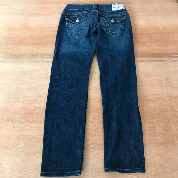 True Religion Women's Straight Leg Jeans - Dark Blue - Picture 10 of 13